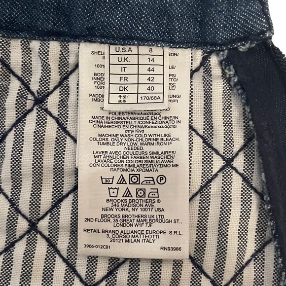 Brooks Brothers Quilted‎ Denim Mini Skirt Size 8 - Picture 5 of 6